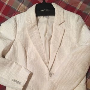 Chico white dress blazer size 1 which is med